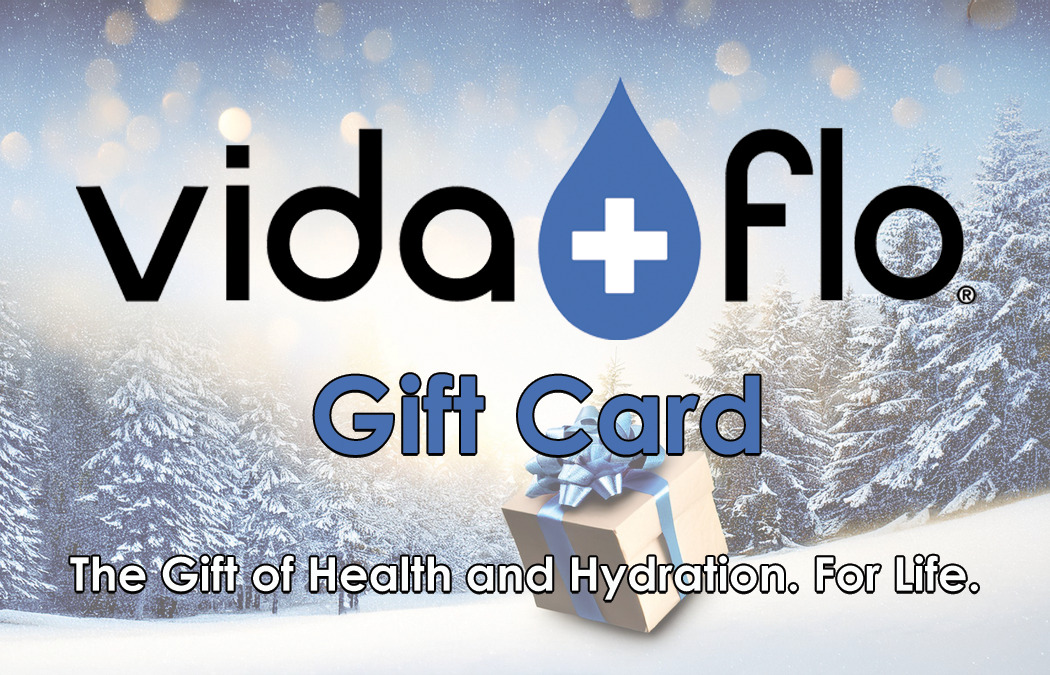 Vida-Flo Brookhaven logo promoting our gift cards and packages for the holidays.