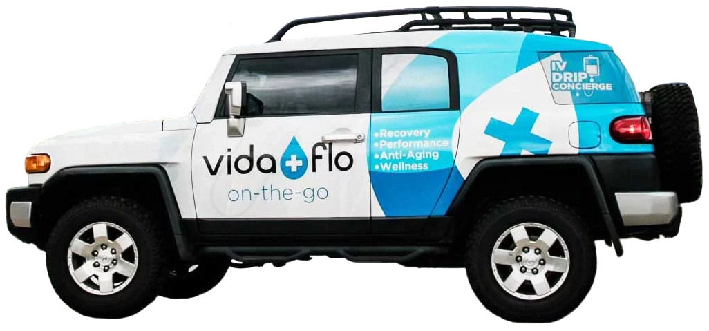 An image of Vida-Flo Buckhead's on-the-go service vehicle.