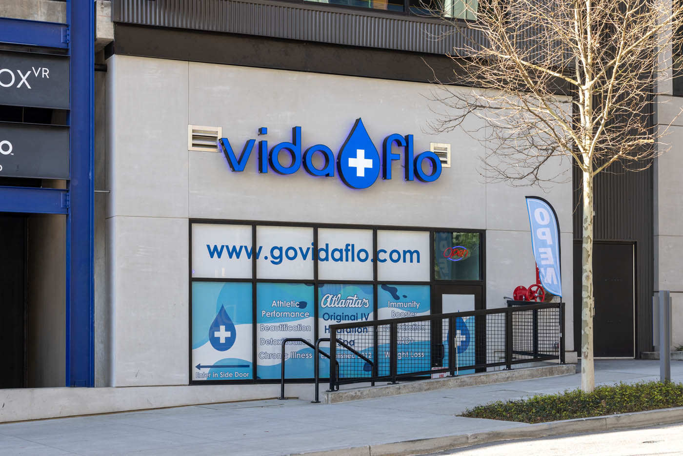 Vida-Flo Atlanta store front.
